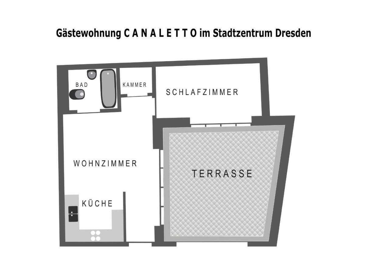 Fewo CANALETTO im Stadtzentrum Dresden Exterior foto